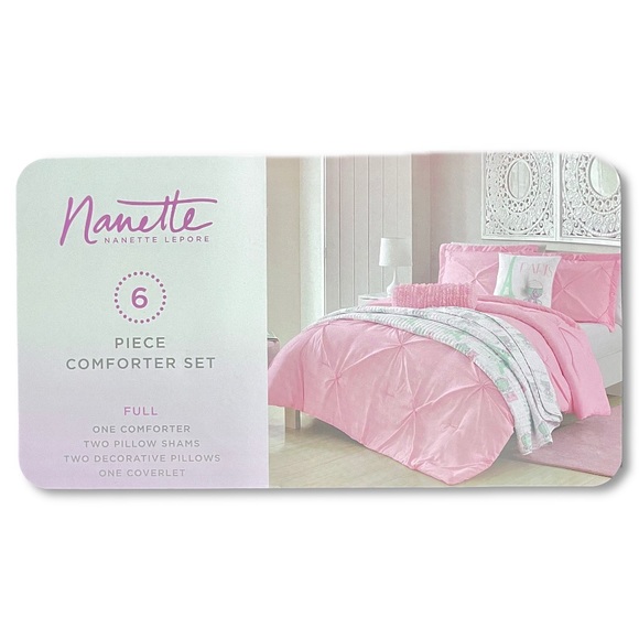 6pc FULL Comforter Set Frenchie - Picture 3 of 4